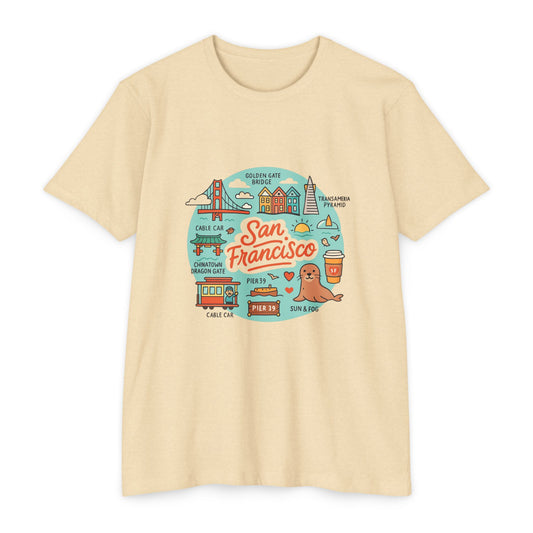 San Francisco Souvenir T-Shirt – Vintage City Travel Graphic