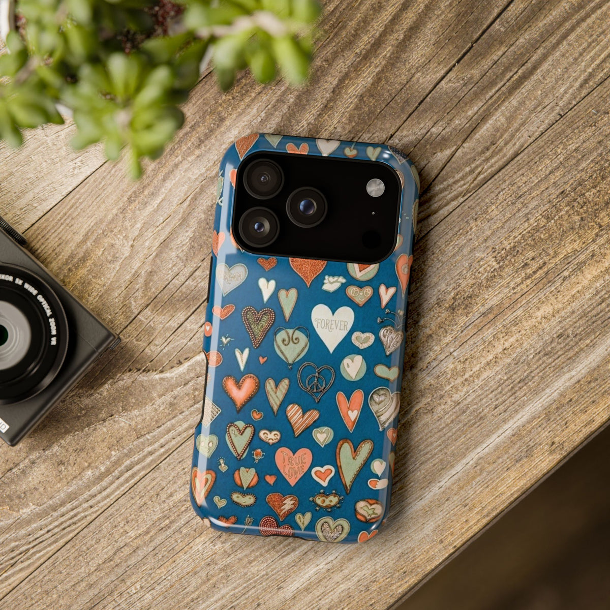 Heart Pattern Magnetic Phone Case