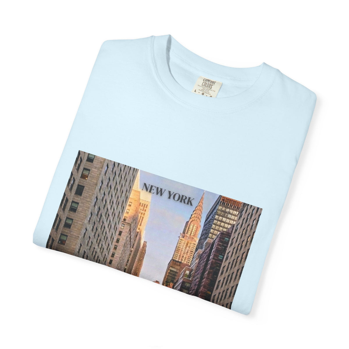 New York City Street Photo T-Shirt — Urban Sunset Skyline Tee