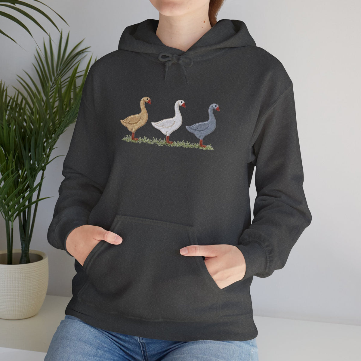 Unisex Duck Graphic Hoodie – Cozy Bird Lover Sweatshirt, Casual Pullover Hoodie