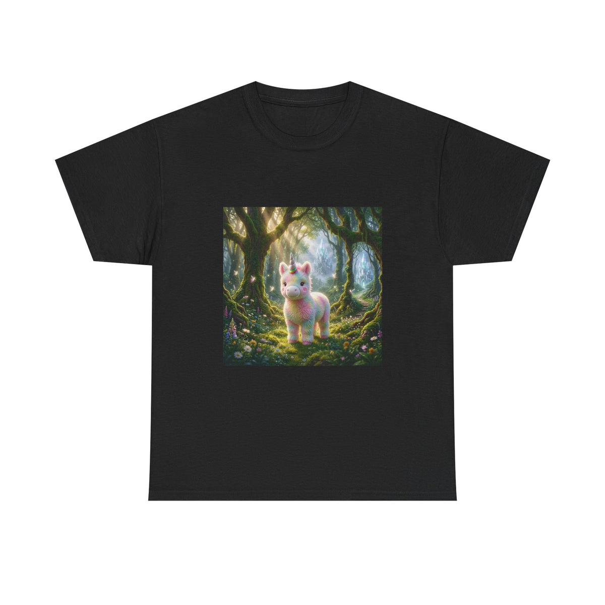 Cute Fantasy Cat T-Shirt — Whimsical Forest Kitten Tee