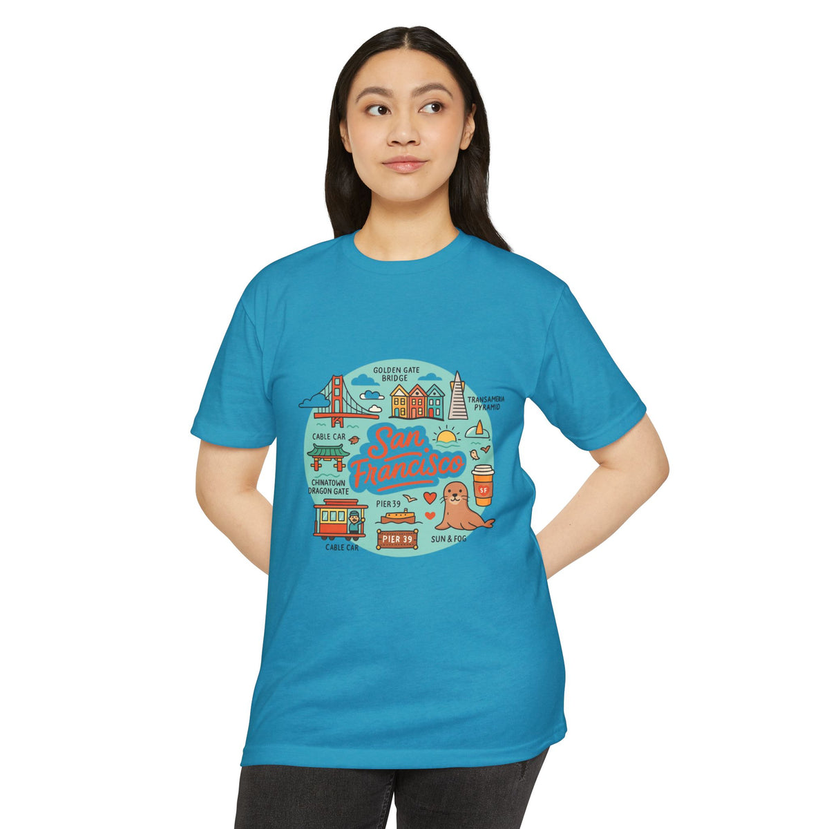 San Francisco Souvenir T-Shirt – Vintage City Travel Graphic