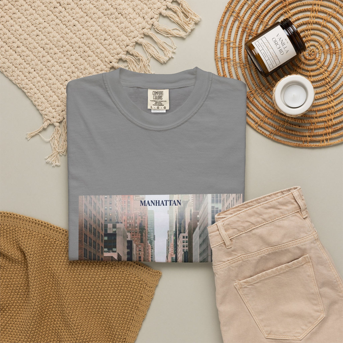 Manhattan Street Photo T-Shirt — Vintage NYC Cityscape Tee