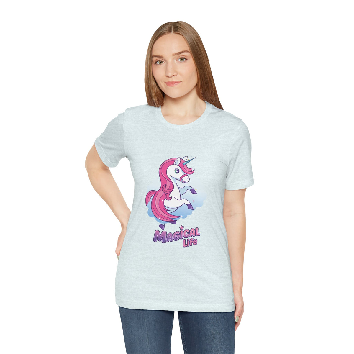 Magical Life Unicorn Tee - Cute Pink Unicorn Graphic T-Shirt for Kids & Teens