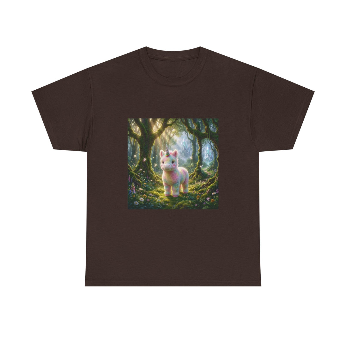 Cute Fantasy Cat T-Shirt — Whimsical Forest Kitten Tee