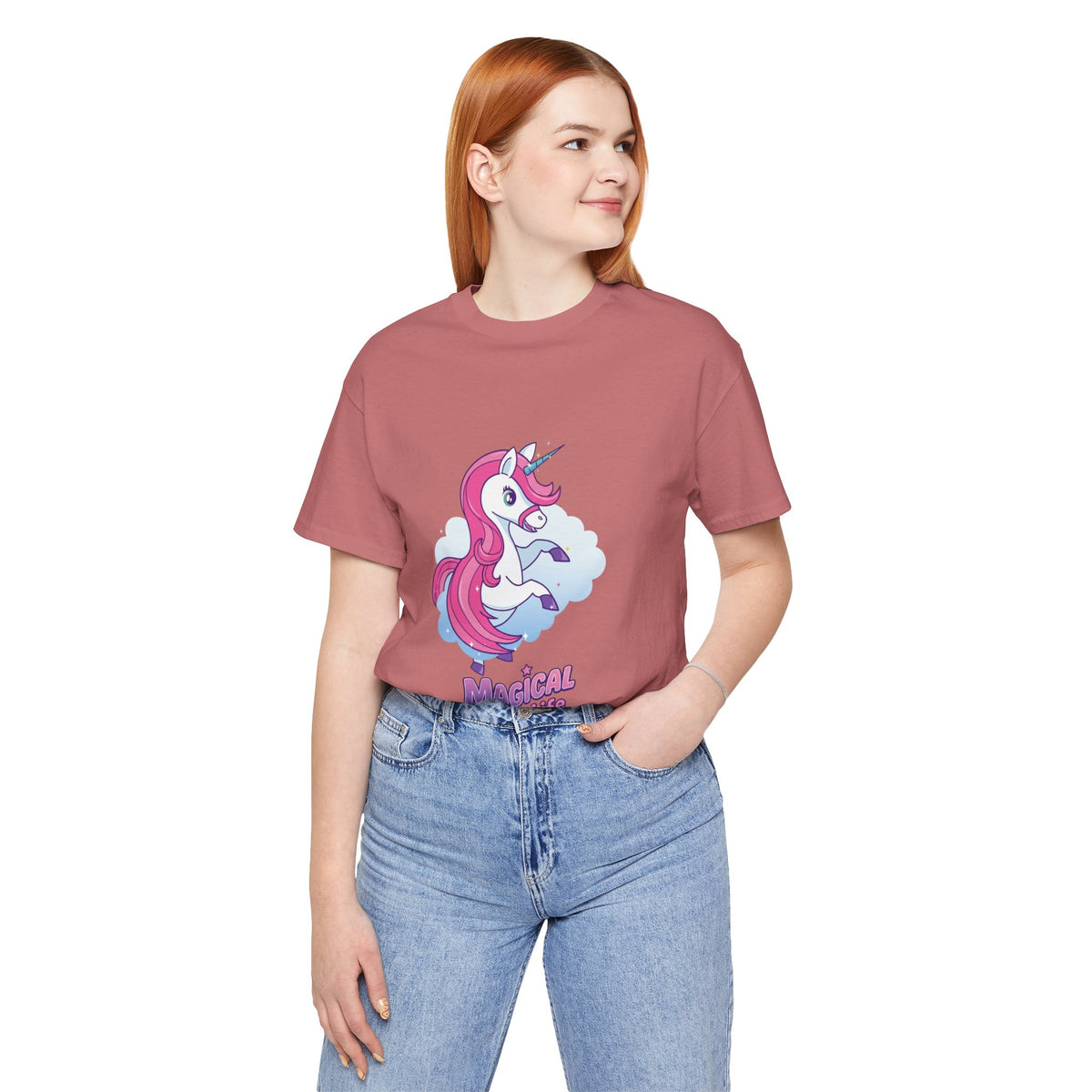 Magical Life Unicorn Tee - Cute Pink Unicorn Graphic T-Shirt for Kids & Teens