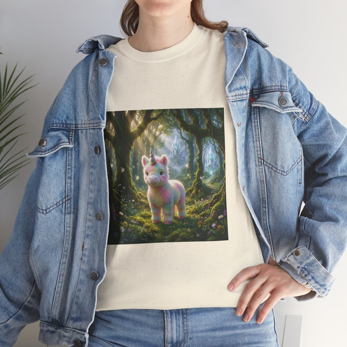 Cute Fantasy Cat T-Shirt — Whimsical Forest Kitten Tee