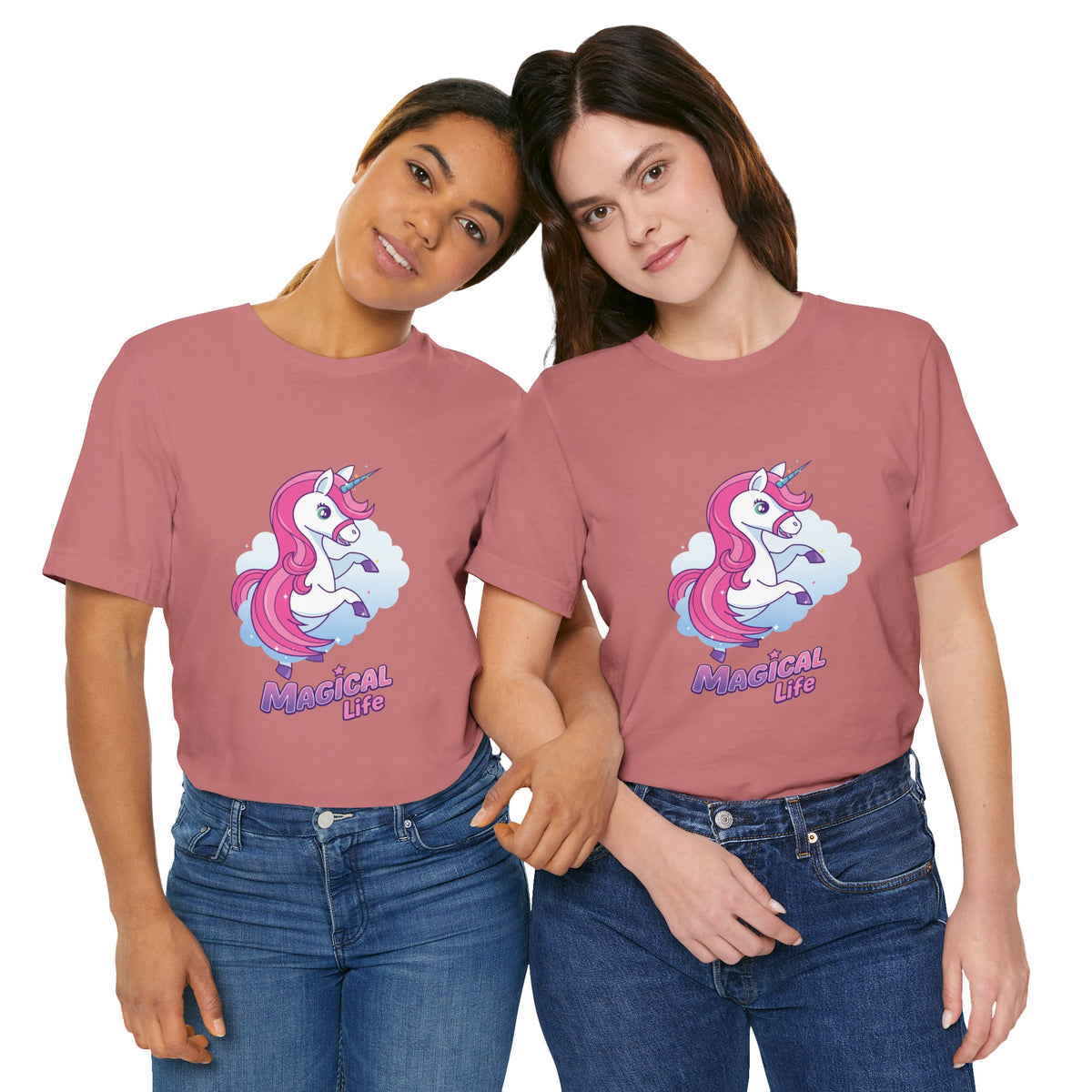 Magical Life Unicorn Tee - Cute Pink Unicorn Graphic T-Shirt for Kids & Teens