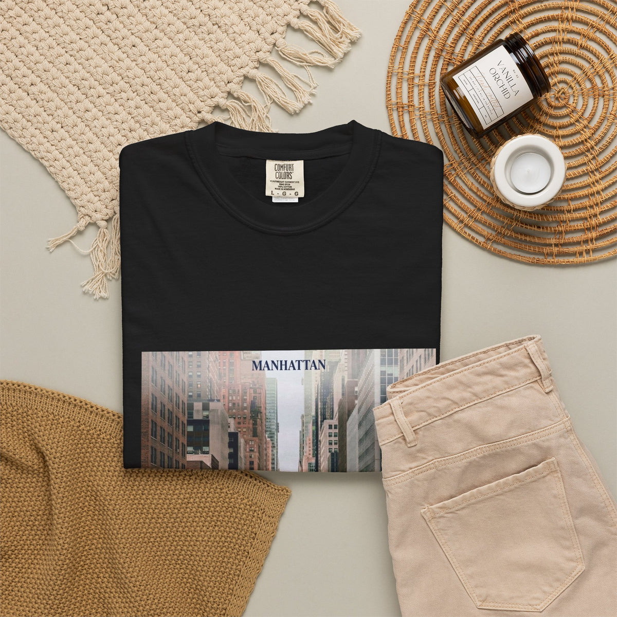 Manhattan Street Photo T-Shirt — Vintage NYC Cityscape Tee