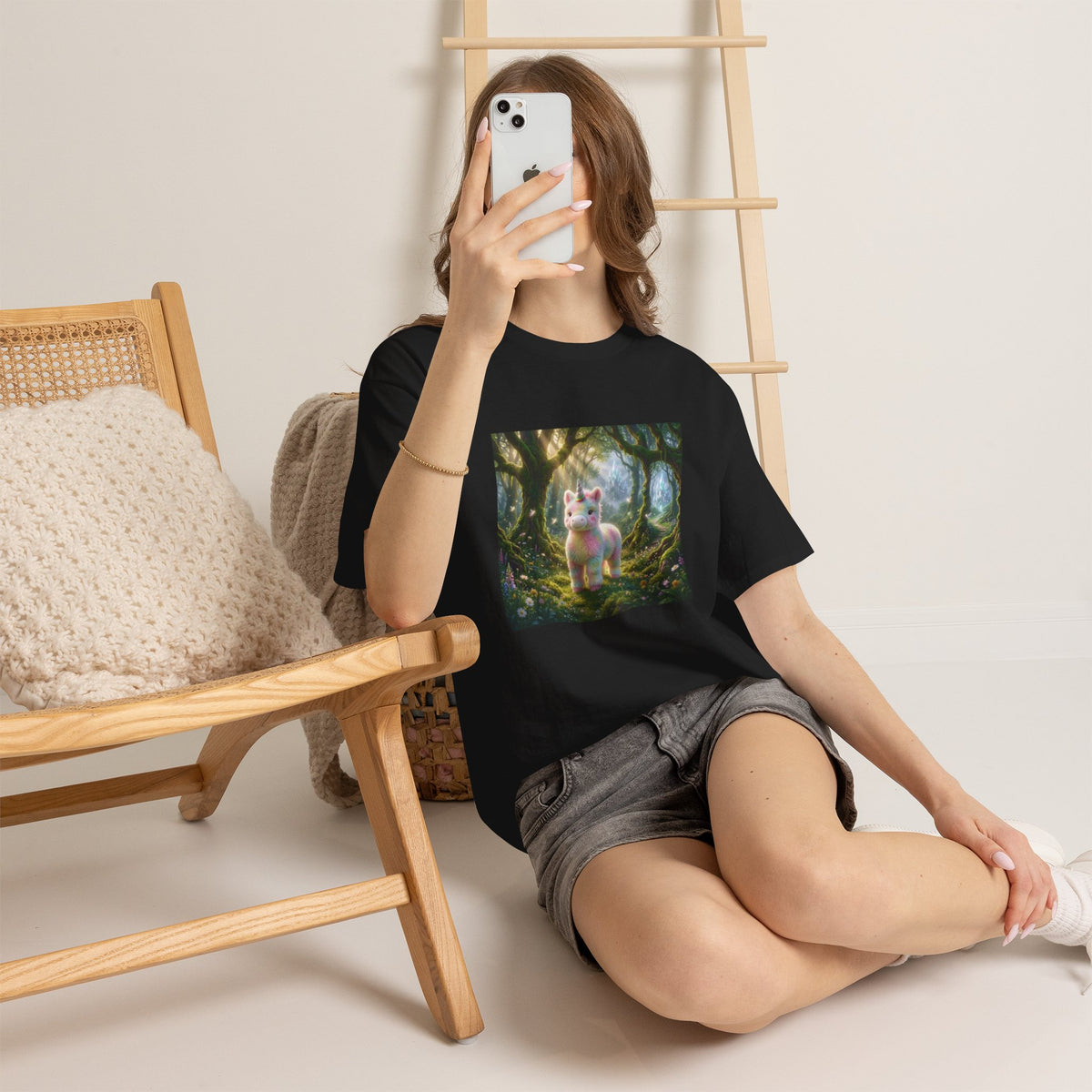Cute Fantasy Cat T-Shirt — Whimsical Forest Kitten Tee