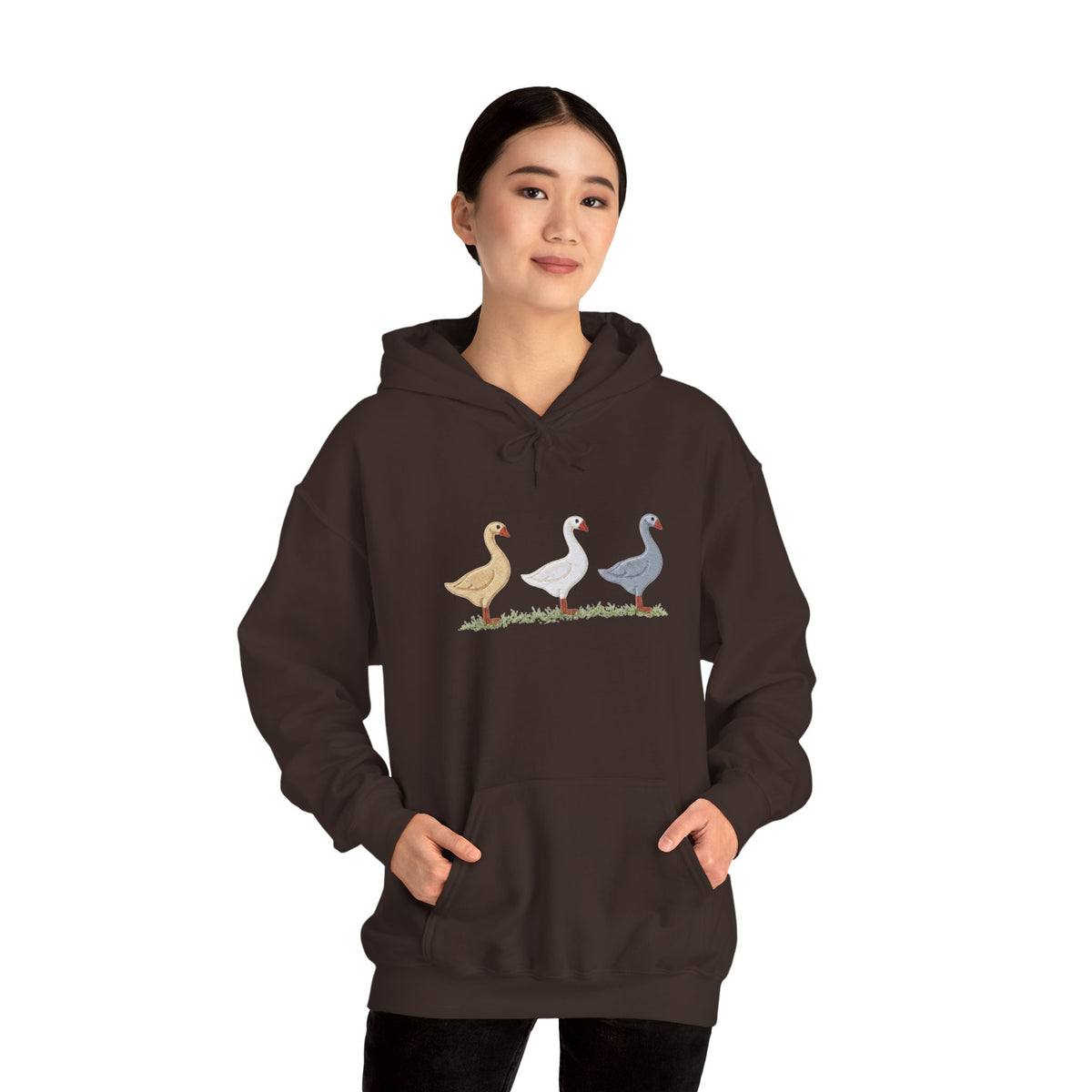 Unisex Duck Graphic Hoodie – Cozy Bird Lover Sweatshirt, Casual Pullover Hoodie