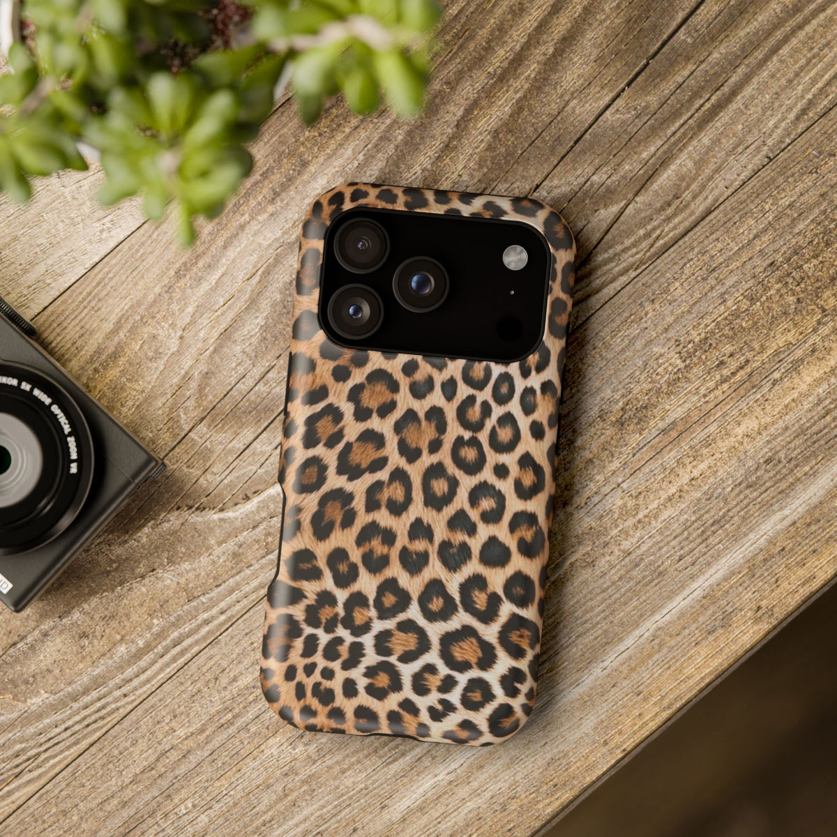 Classic Leopard Print Magnetic Phone Case — Impact-Resistant Protective Cover
