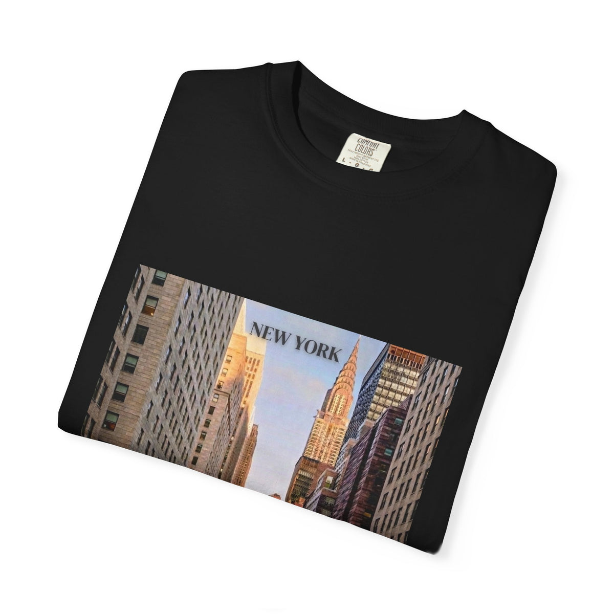 New York City Street Photo T-Shirt — Urban Sunset Skyline Tee