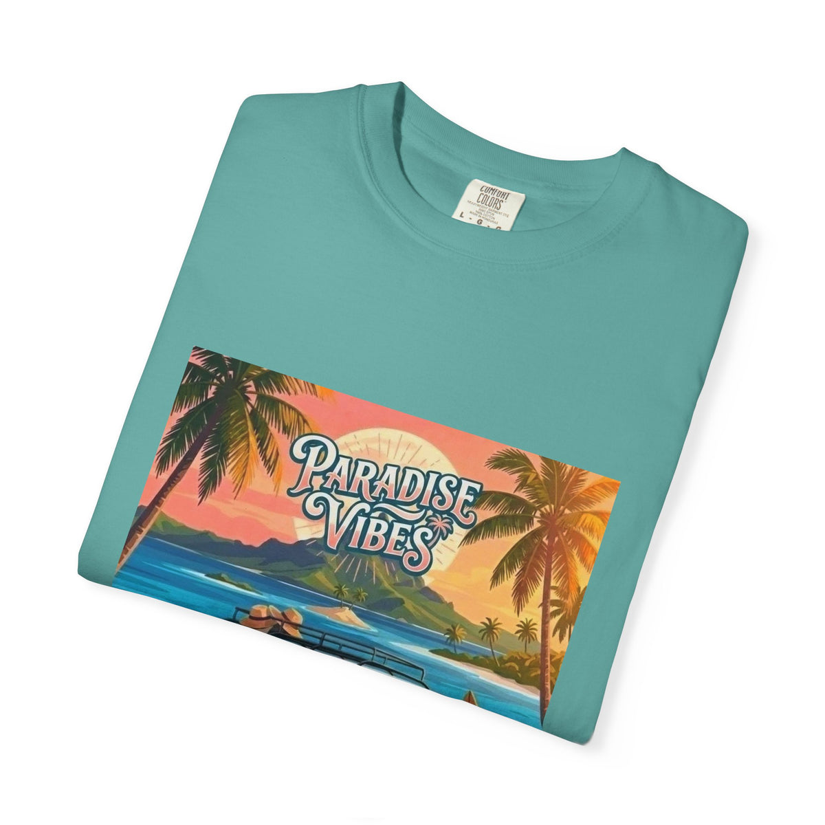 Unisex Beach Van T-Shirt — "Paradise Vibes" Surf Camper Graphic Tee