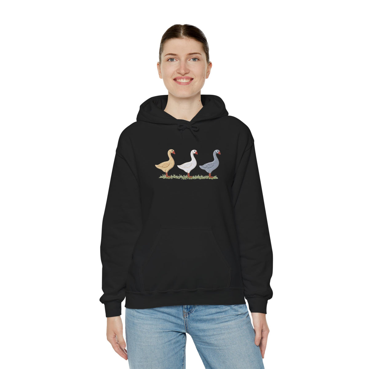 Unisex Duck Graphic Hoodie – Cozy Bird Lover Sweatshirt, Casual Pullover Hoodie