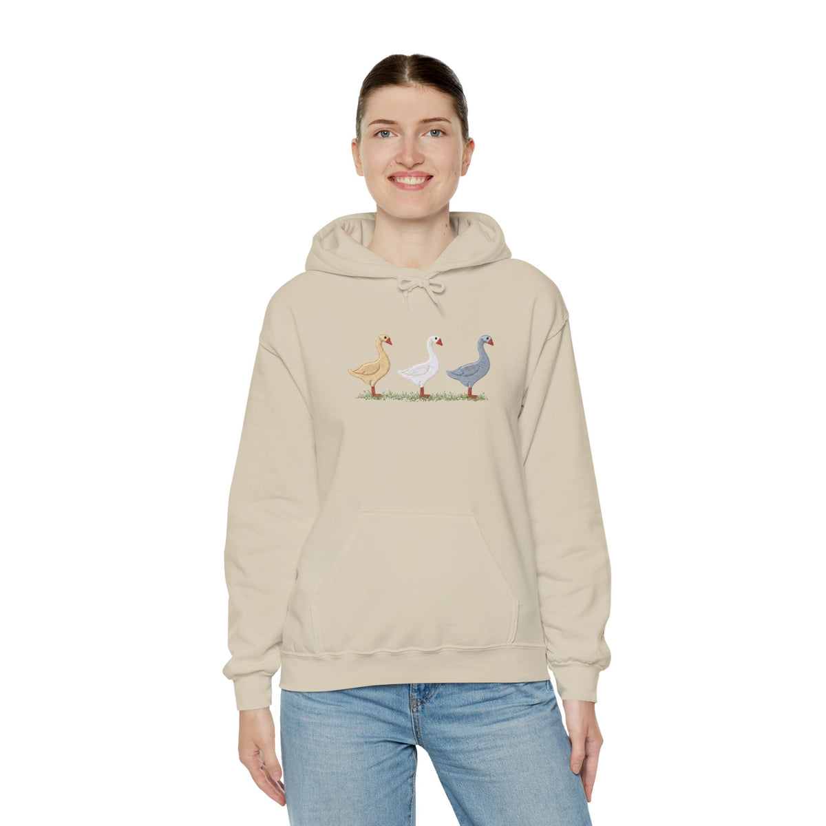 Unisex Duck Graphic Hoodie – Cozy Bird Lover Sweatshirt, Casual Pullover Hoodie