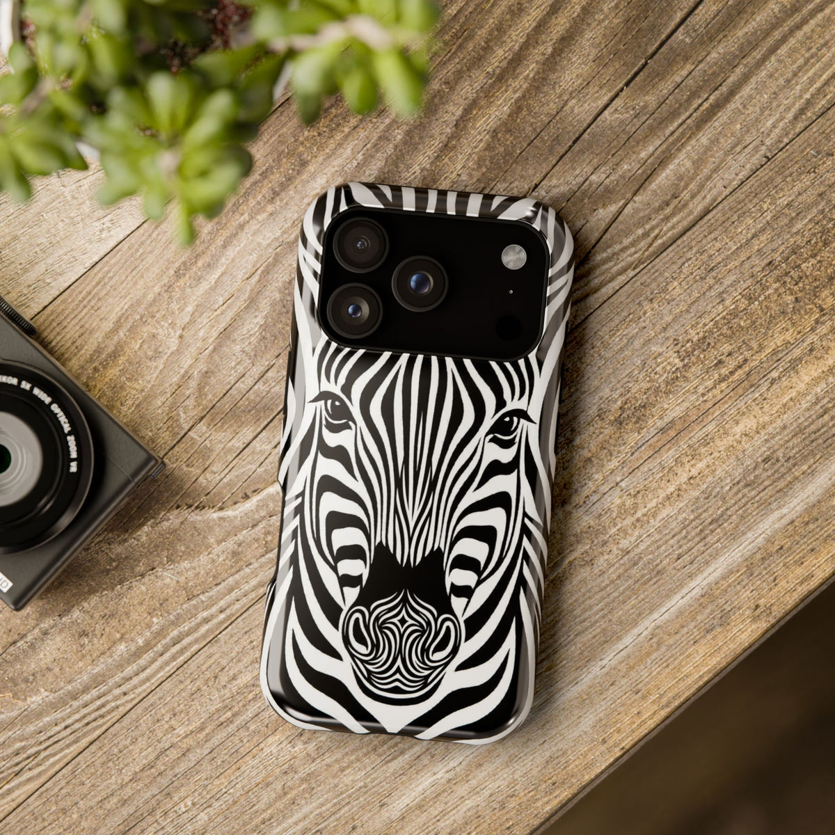 Zebra Stripe Magnetic Impact Phone Case — Protective Artistic Animal Print