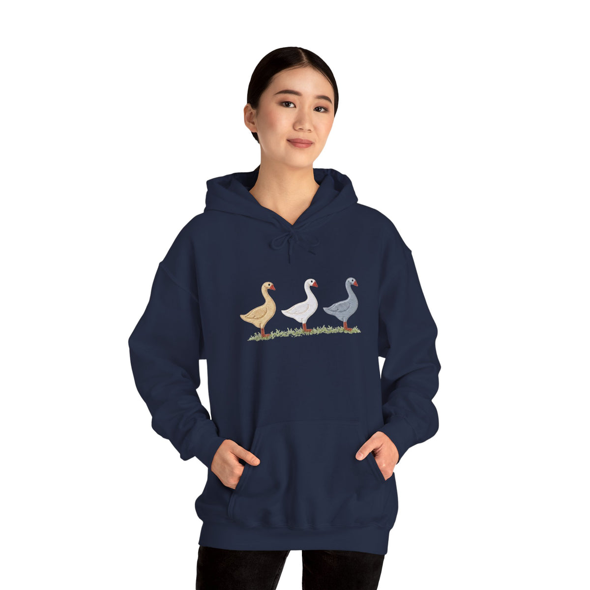Unisex Duck Graphic Hoodie – Cozy Bird Lover Sweatshirt, Casual Pullover Hoodie