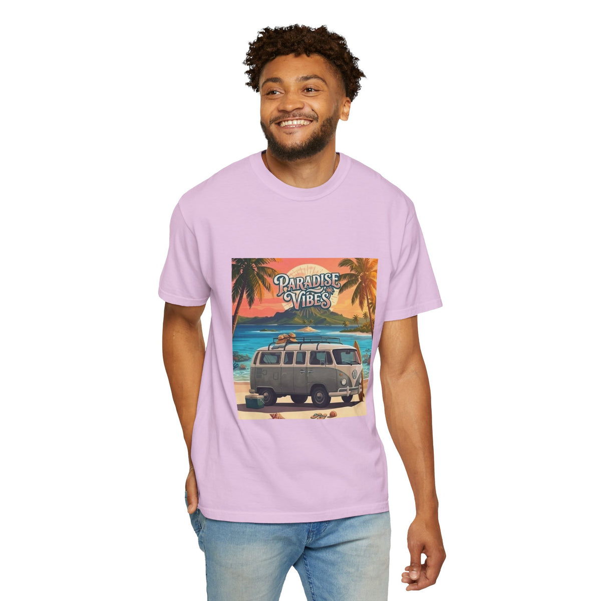 Paradise Vibes Surf Van Men T-Shirt