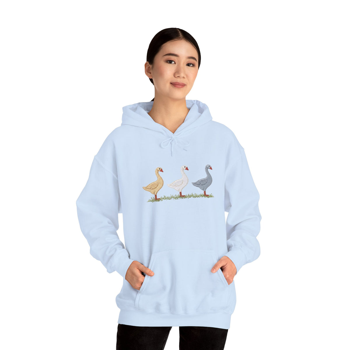 Unisex Duck Graphic Hoodie – Cozy Bird Lover Sweatshirt, Casual Pullover Hoodie