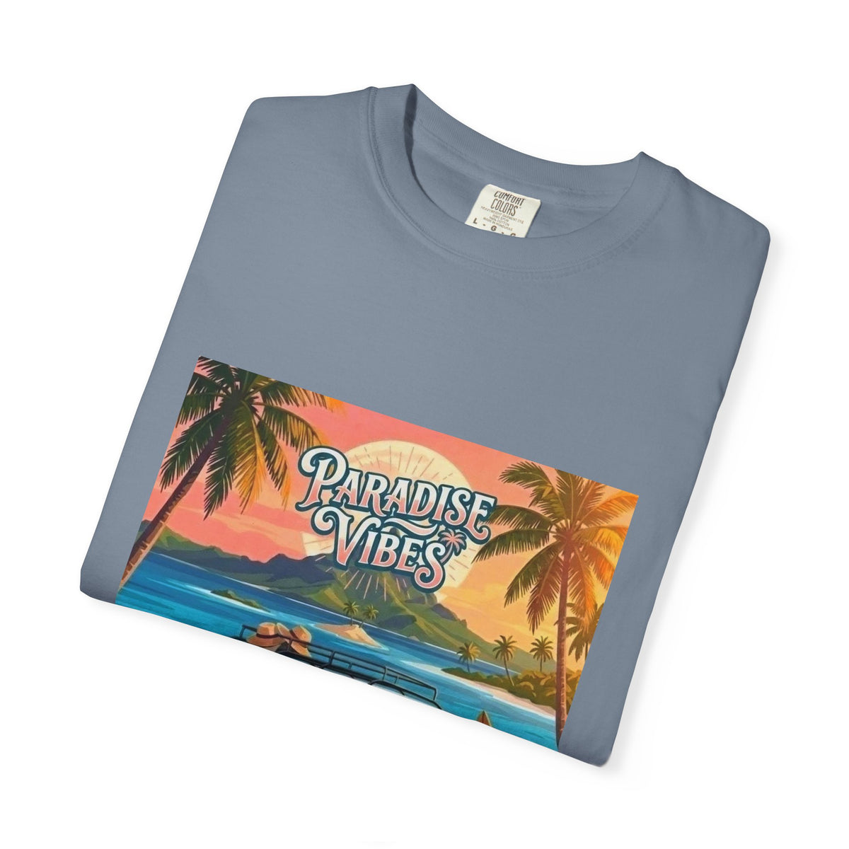 Unisex Beach Van T-Shirt — "Paradise Vibes" Surf Camper Graphic Tee