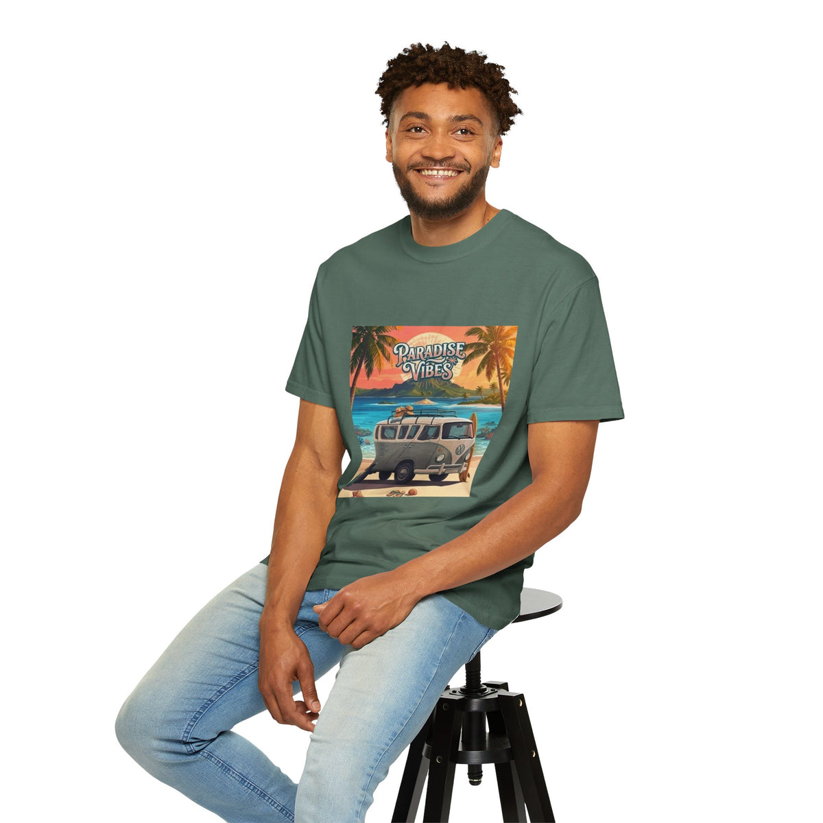 Paradise Vibes Surf Van Men T-Shirt
