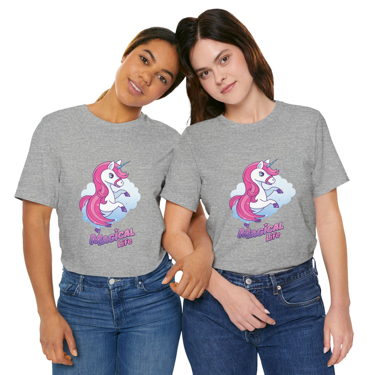 Magical Life Unicorn Tee - Cute Pink Unicorn Graphic T-Shirt for Kids & Teens