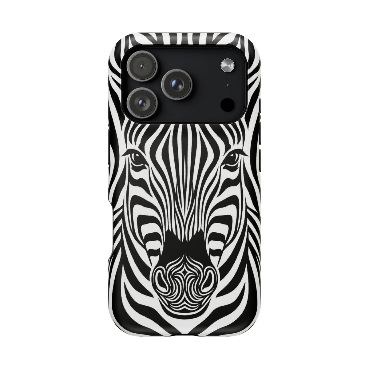 Zebra Stripe Magnetic Impact Phone Case — Protective Artistic Animal Print