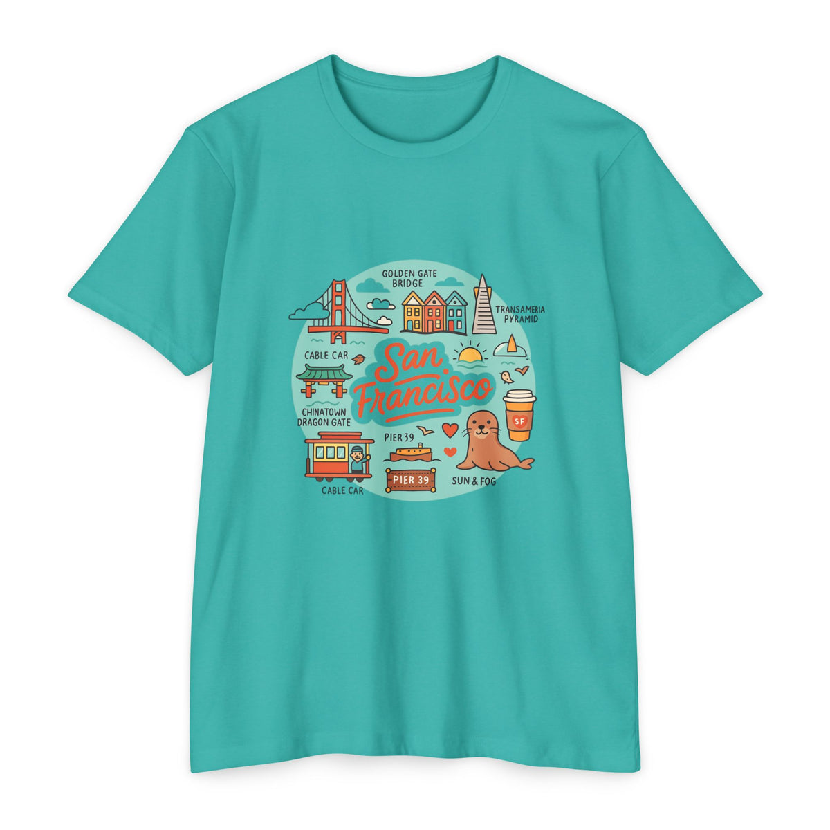 San Francisco Souvenir T-Shirt – Vintage City Travel Graphic