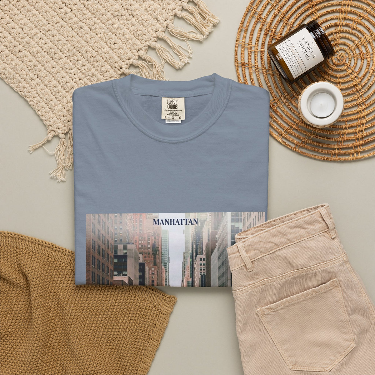 Manhattan Street Photo T-Shirt — Vintage NYC Cityscape Tee