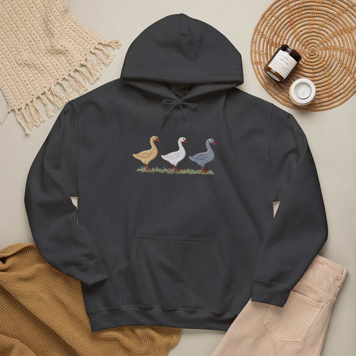 Unisex Duck Graphic Hoodie – Cozy Bird Lover Sweatshirt, Casual Pullover Hoodie