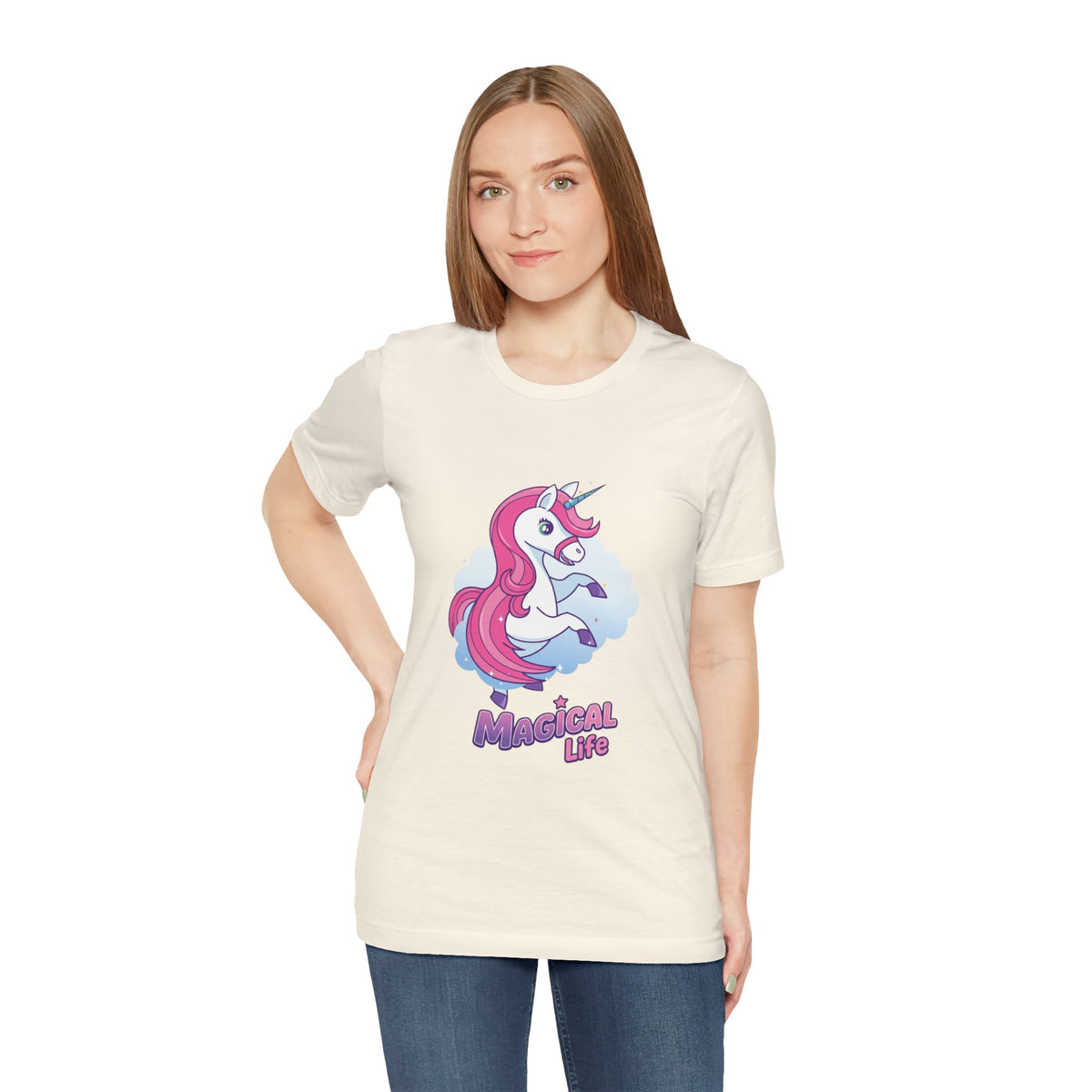 Magical Life Unicorn Tee - Cute Pink Unicorn Graphic T-Shirt for Kids & Teens