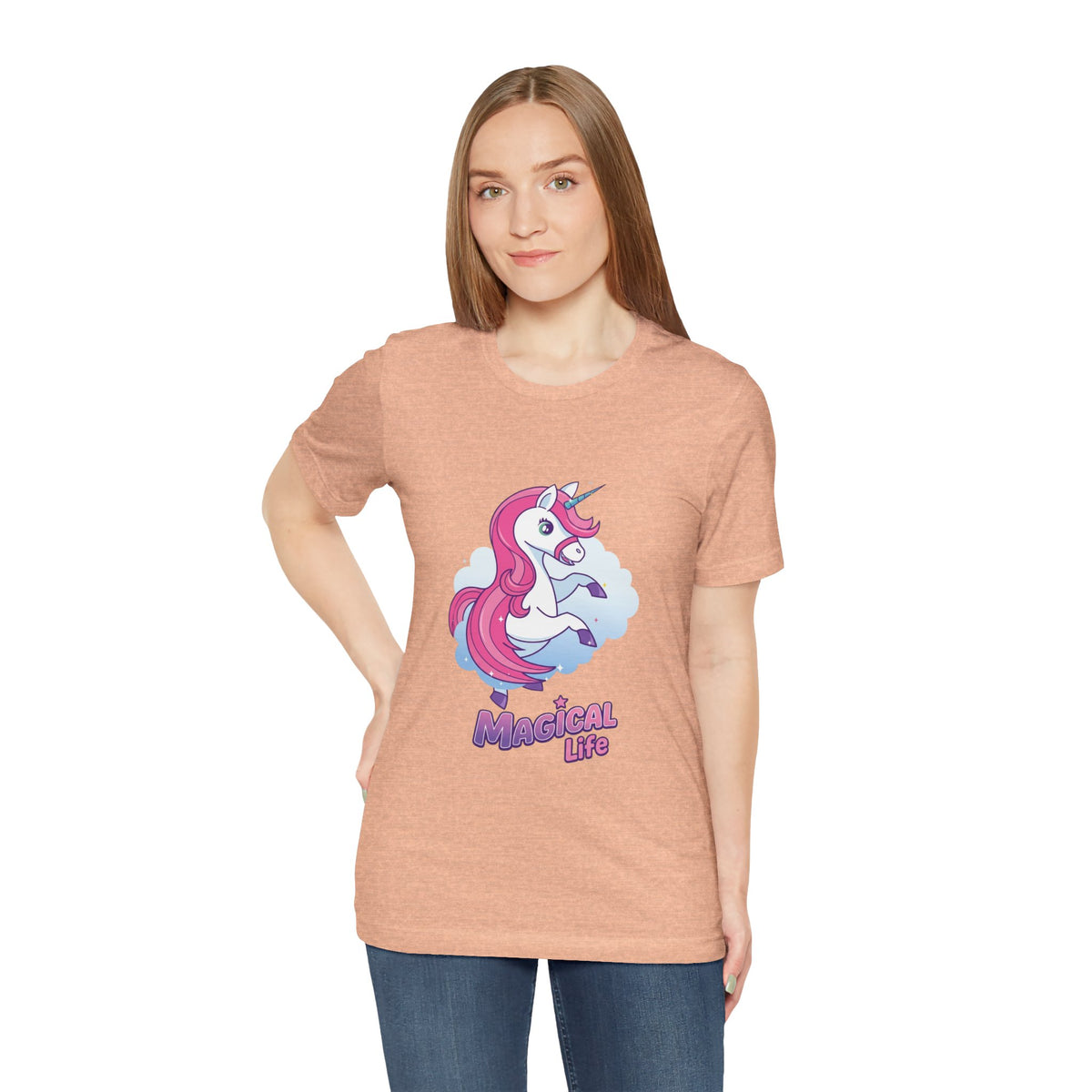 Magical Life Unicorn Tee - Cute Pink Unicorn Graphic T-Shirt for Kids & Teens