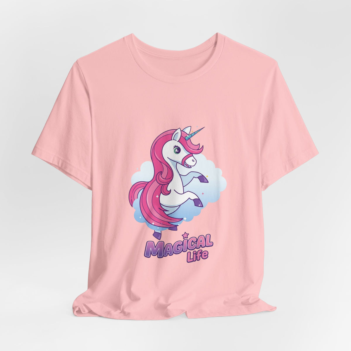 Magical Life Unicorn Tee - Cute Pink Unicorn Graphic T-Shirt for Kids & Teens