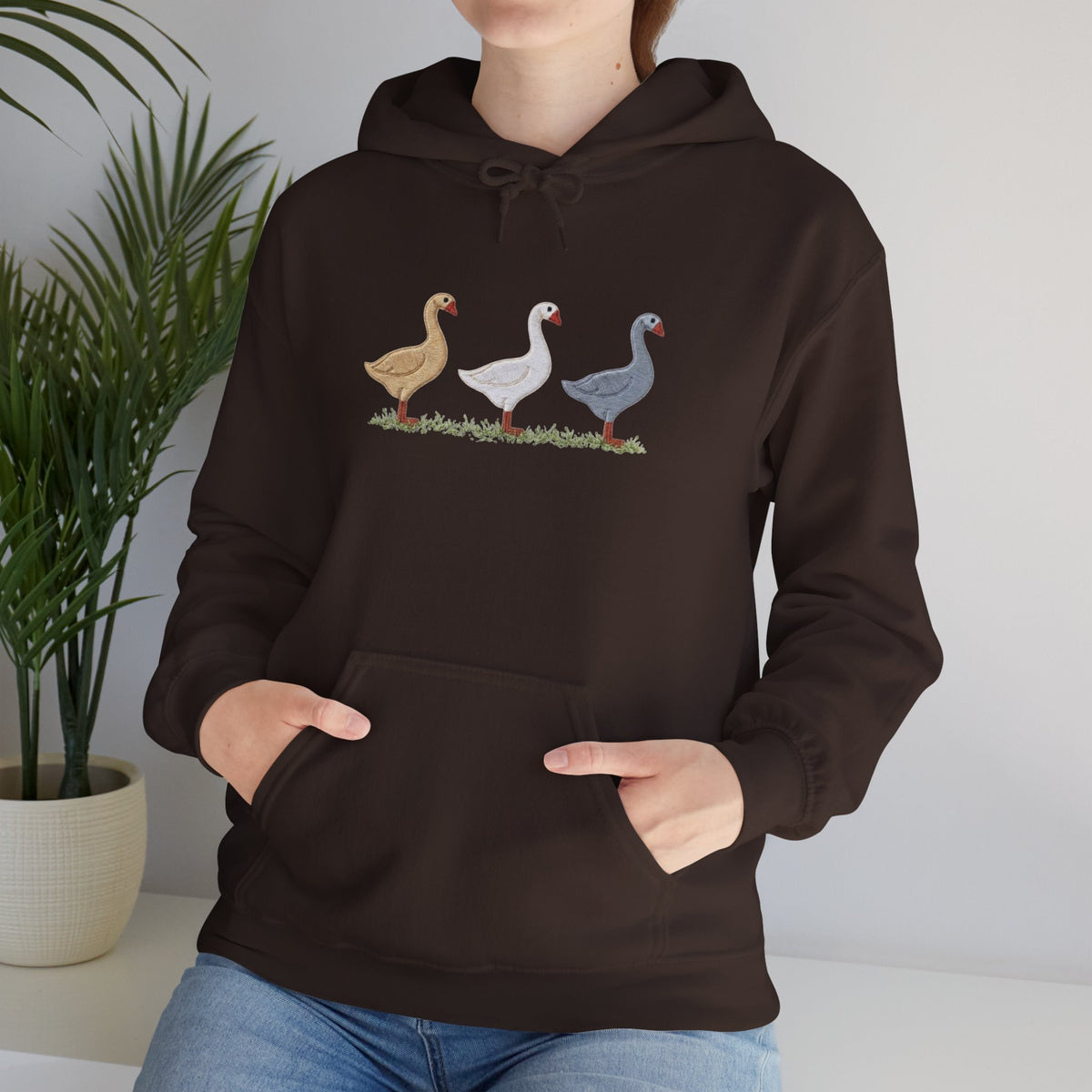 Unisex Duck Graphic Hoodie – Cozy Bird Lover Sweatshirt, Casual Pullover Hoodie