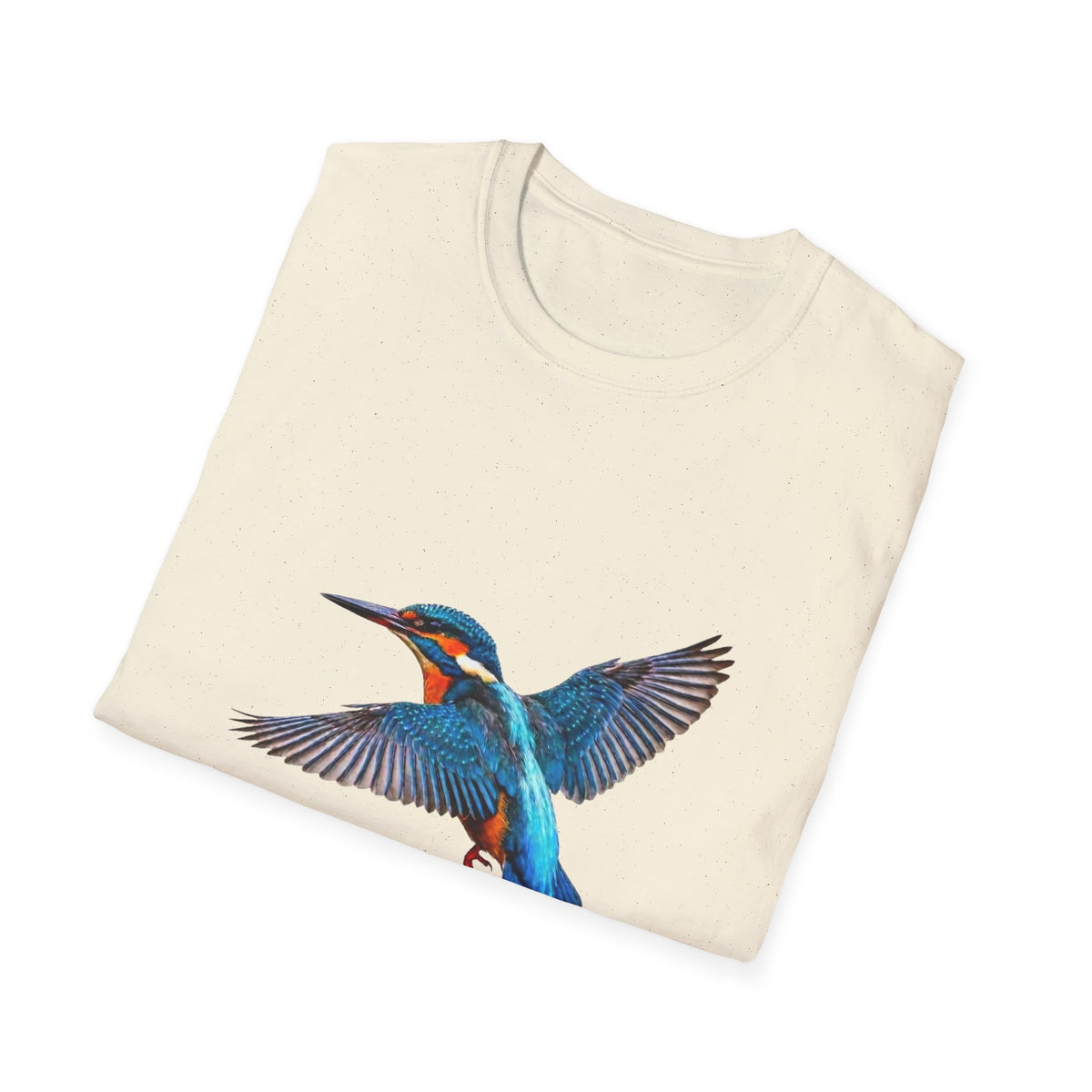 Kingfisher 'Born to Fly Free' T-Shirt — Nature Lover Graphic Tee