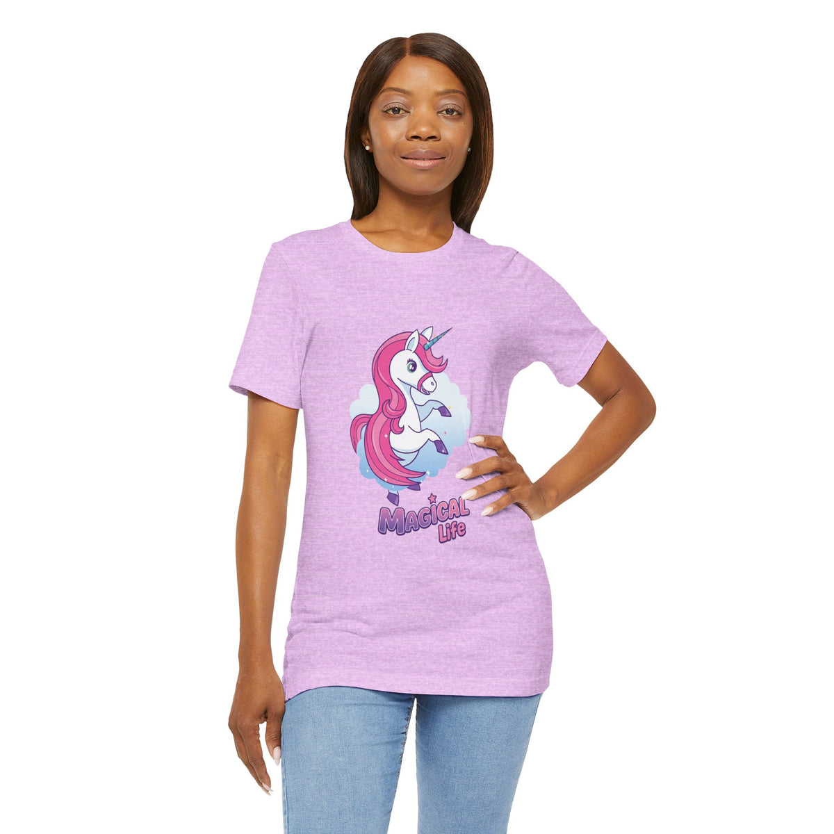 Magical Life Unicorn Tee - Cute Pink Unicorn Graphic T-Shirt for Kids & Teens
