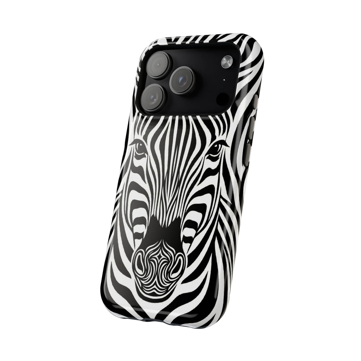 Zebra Stripe Magnetic Impact Phone Case — Protective Artistic Animal Print