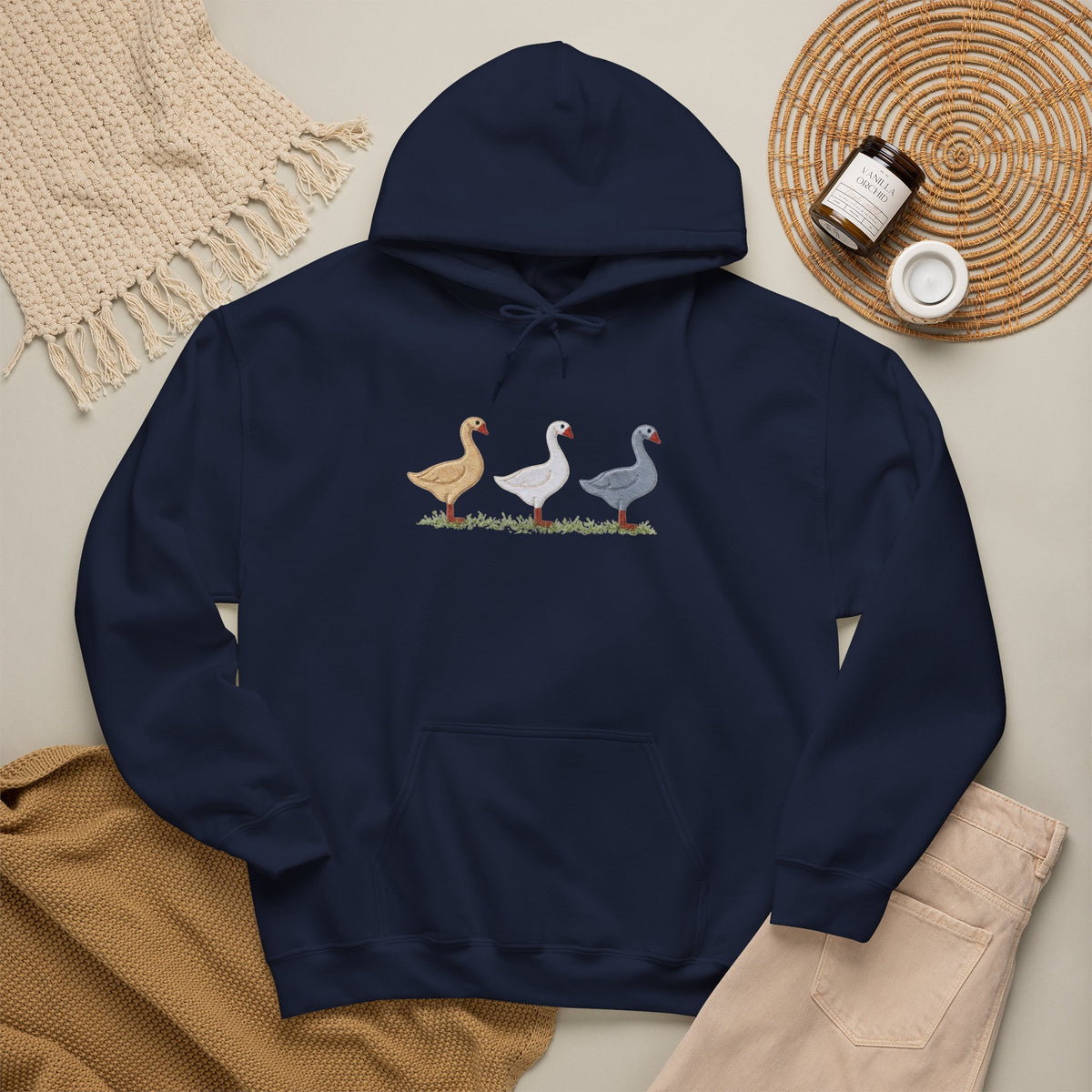 Unisex Duck Graphic Hoodie – Cozy Bird Lover Sweatshirt, Casual Pullover Hoodie