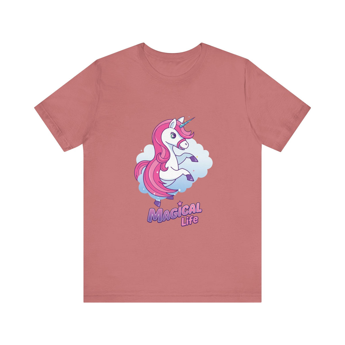 Magical Life Unicorn Tee - Cute Pink Unicorn Graphic T-Shirt for Kids & Teens