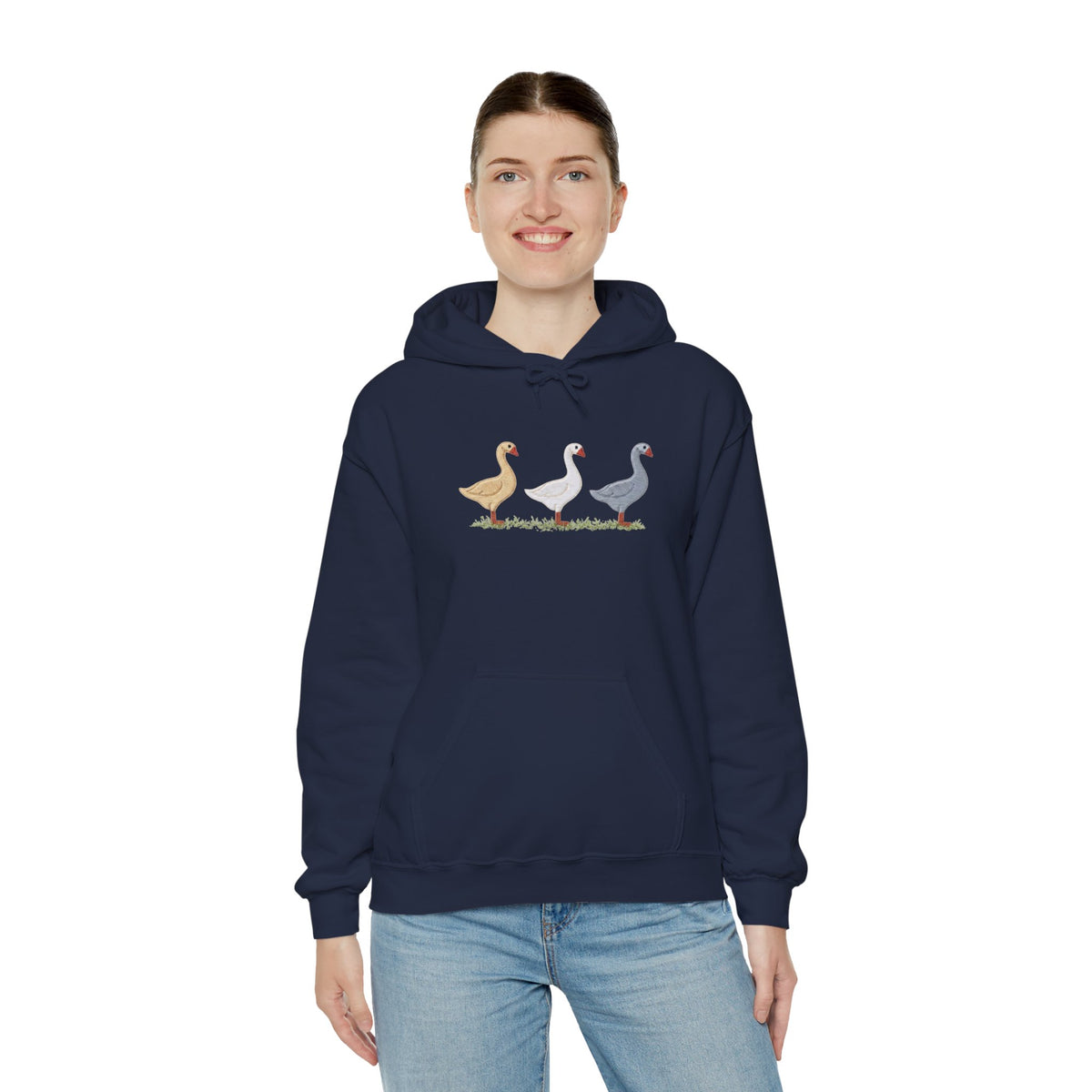 Unisex Duck Graphic Hoodie – Cozy Bird Lover Sweatshirt, Casual Pullover Hoodie