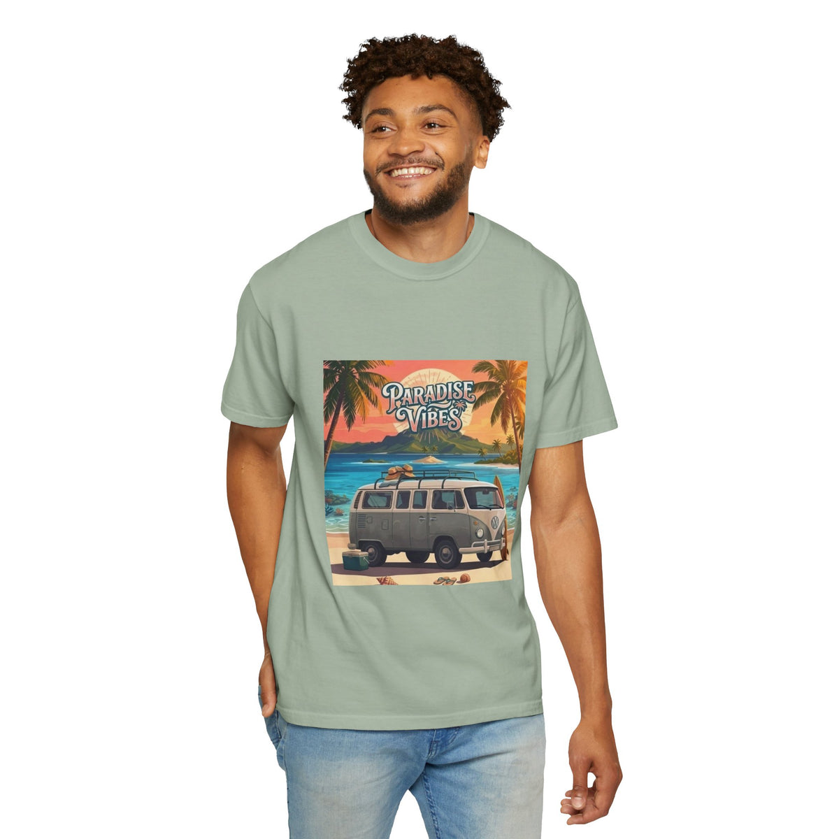 Paradise Vibes Surf Van Men T-Shirt