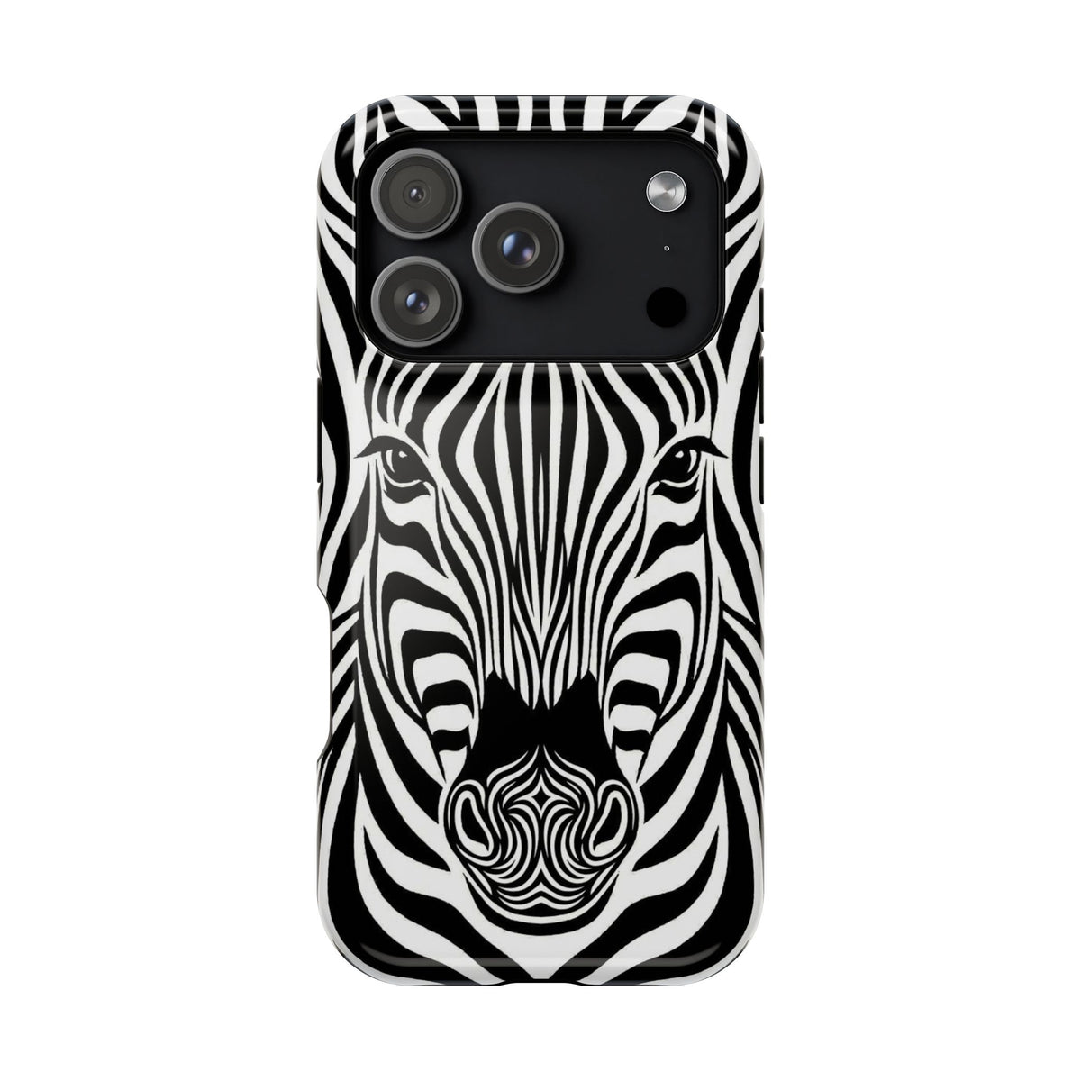 Zebra Stripe Magnetic Impact Phone Case — Protective Artistic Animal Print