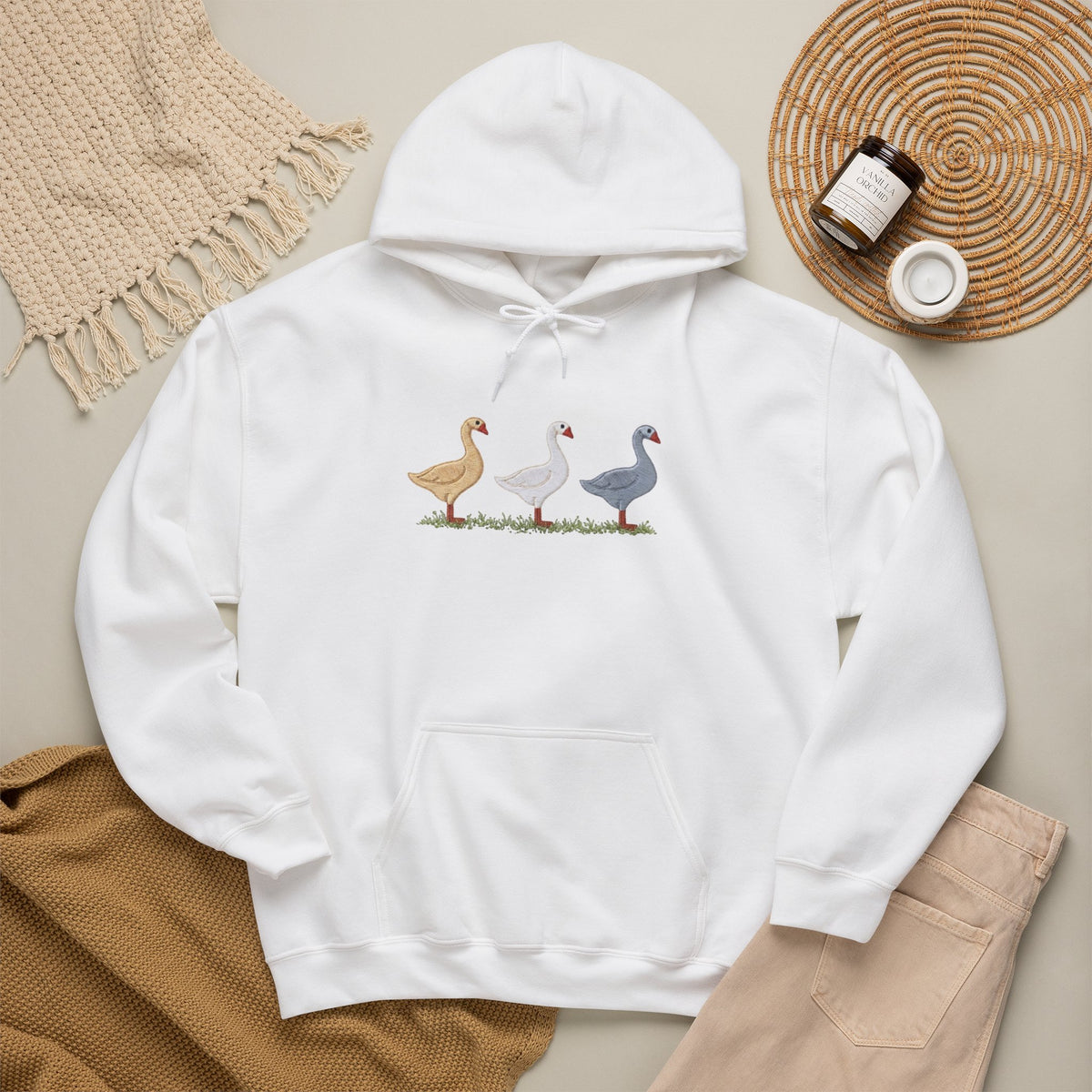 Unisex Duck Graphic Hoodie – Cozy Bird Lover Sweatshirt, Casual Pullover Hoodie