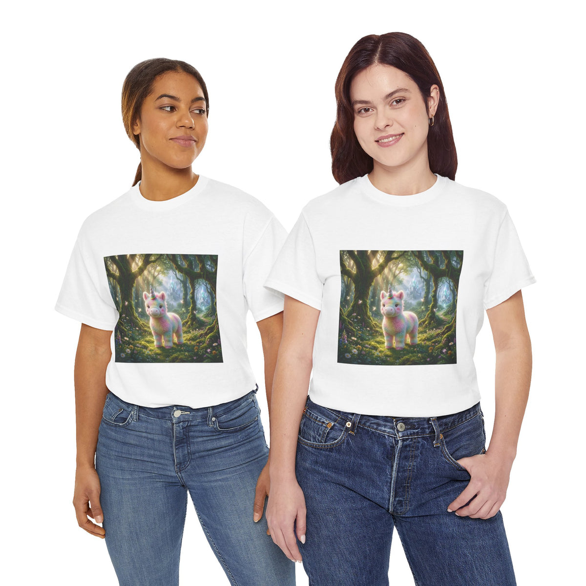 Cute Fantasy Cat T-Shirt — Whimsical Forest Kitten Tee