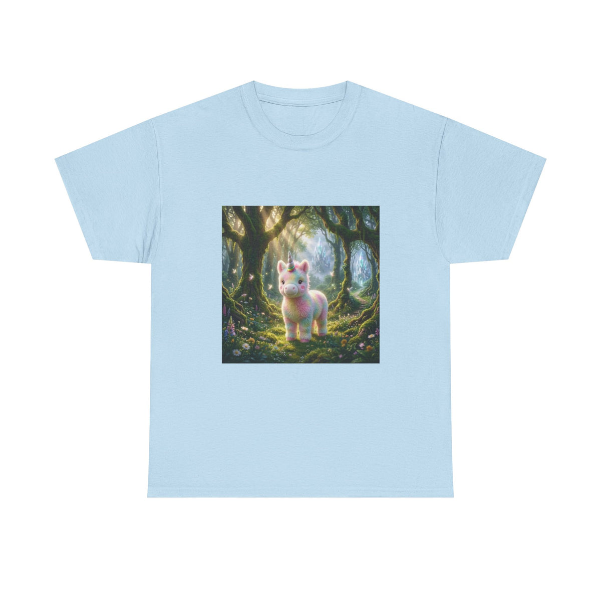 Cute Fantasy Cat T-Shirt — Whimsical Forest Kitten Tee