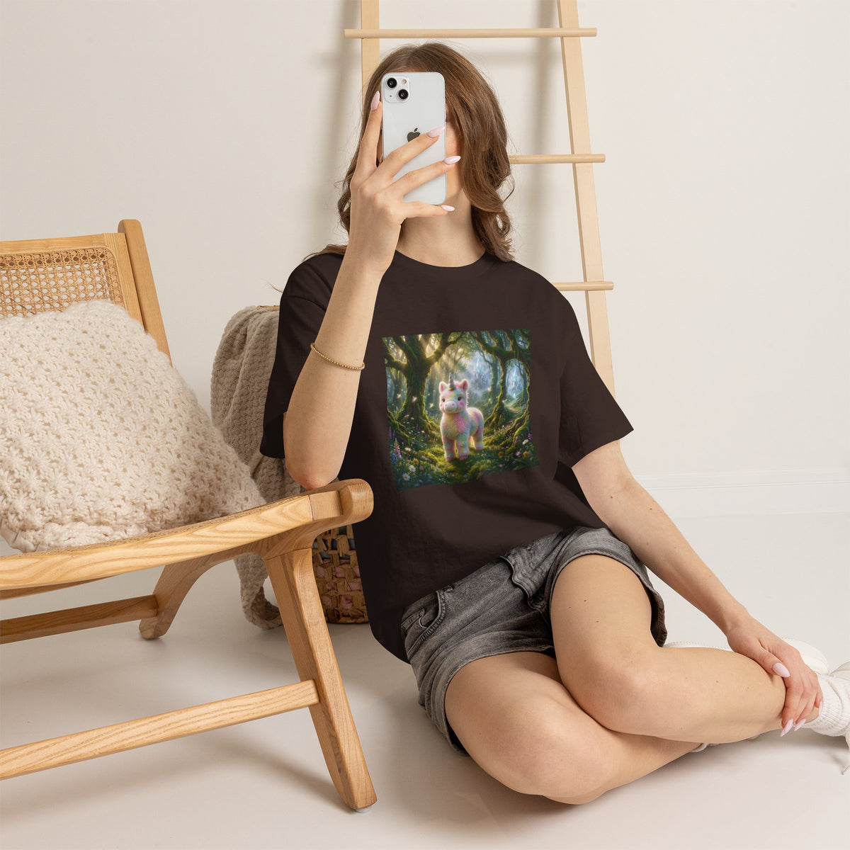 Cute Fantasy Cat T-Shirt — Whimsical Forest Kitten Tee