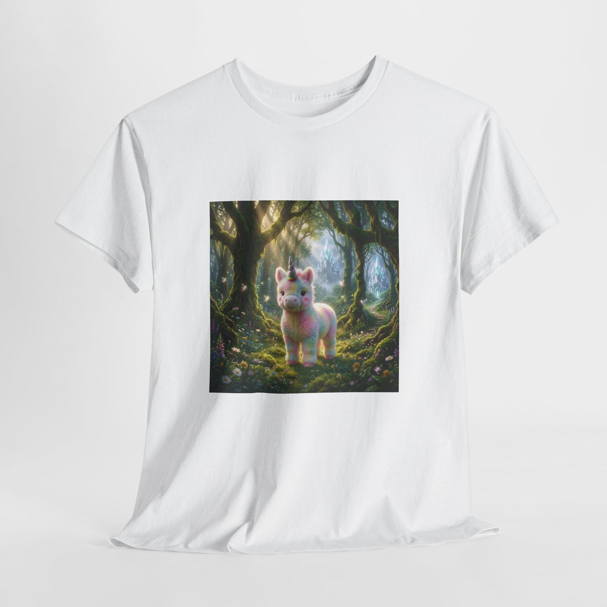 Cute Fantasy Cat T-Shirt — Whimsical Forest Kitten Tee