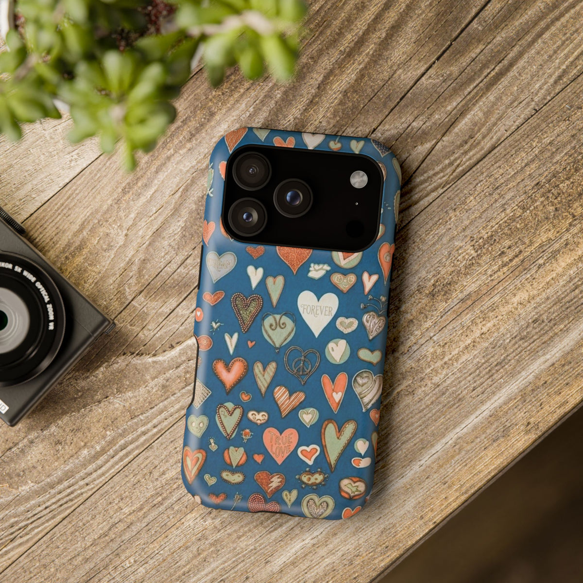 Heart Pattern Magnetic Phone Case