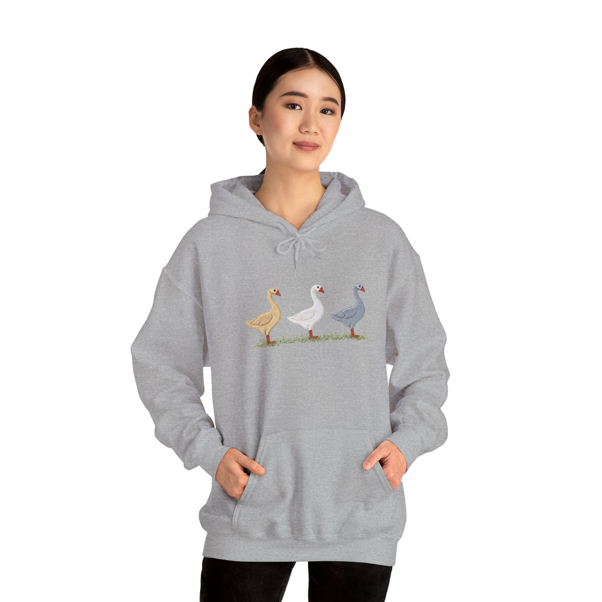 Unisex Duck Graphic Hoodie – Cozy Bird Lover Sweatshirt, Casual Pullover Hoodie